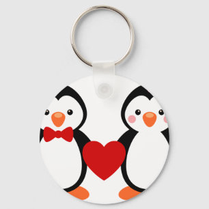 Pinguine in der Liebe Schlüsselanhänger
