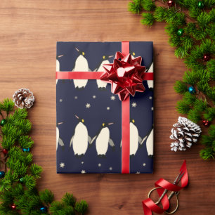 Pinguine in der Nacht Geschenkpapier