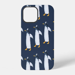 Pinguine: Kleine dunkle Aquarellkunst iPhone 12 Hülle