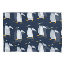 Pinguine: Kleine dunkle Wasserfarbe Kissenbezug