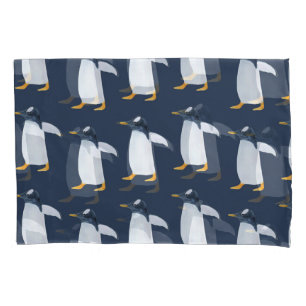 Pinguine: Kleine dunkle Wasserfarbe Kissenbezug