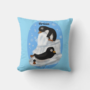 Pinguine klopfen kissen