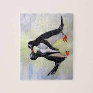 Pinguine küssen Zeichnung Puzzle
