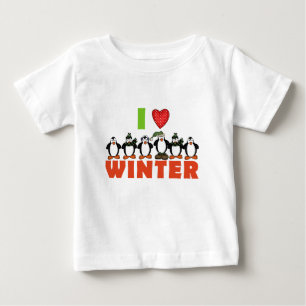 Pinguine Liebe Winterhemden und Geschenke Baby T-shirt