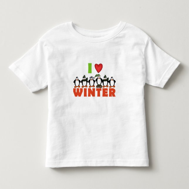 Pinguine Liebe Winterhemden und Geschenke Kleinkind T-shirt (Vorderseite)