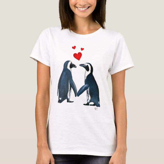 Pinguine mit Lieben T-Shirt (Vorderseite)