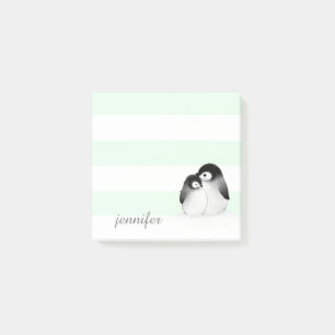Pinguine mit Minzstreifen nach dem it®-Noten Post-it Klebezettel