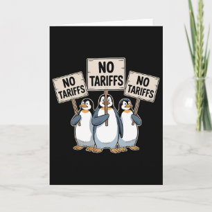 Pinguine protestieren gegen Trump-Zölle Lustiger P Karte
