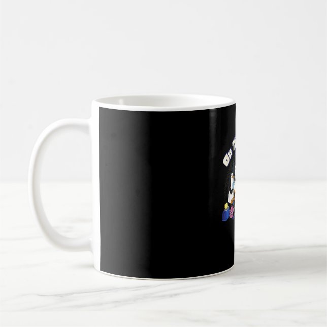 Pinguine Retro-Lagerfeuer  Kaffeetasse (Links)