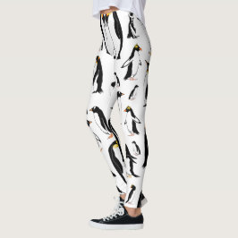 Pinguine Schwarzweißmuster Leggings