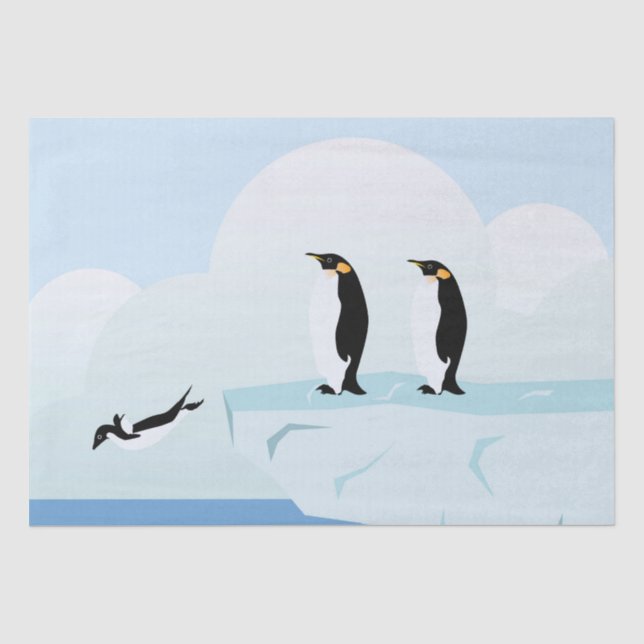 Pinguine Seidenpapier (Vorderseite)