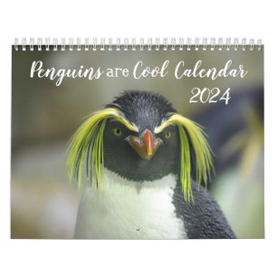 Pinguine sind Cool Calendar 2024 mit Beschreibunge Kalender