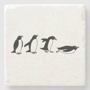 Pinguine Sliding Steinuntersetzer