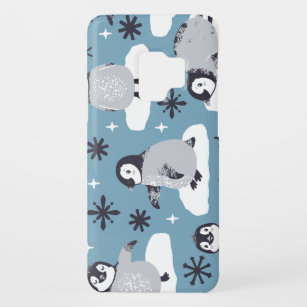 Pinguine Snowflakes Winter Nahtloses Muster Case-Mate Samsung Galaxy S9 Hülle