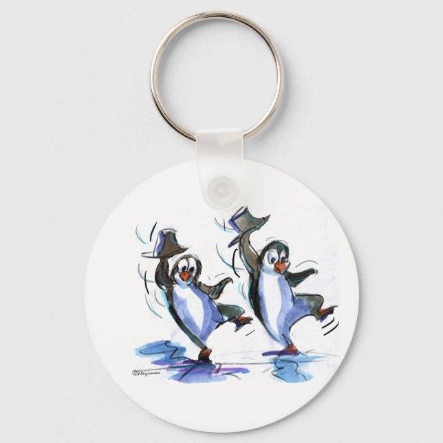 Pinguine tanzen schlüsselanhänger (Vorderseite)