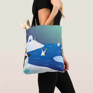 Pinguine und Eis Tasche