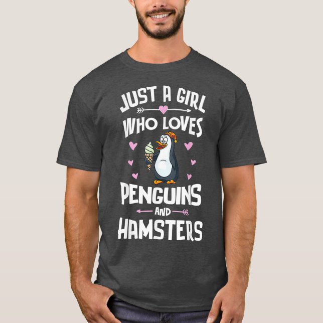 Pinguine und Hamster Niedliche Geschenke für Mädch T-Shirt (Vorderseite)