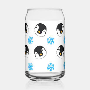 Pinguine und Schneeflocken Dosenglas