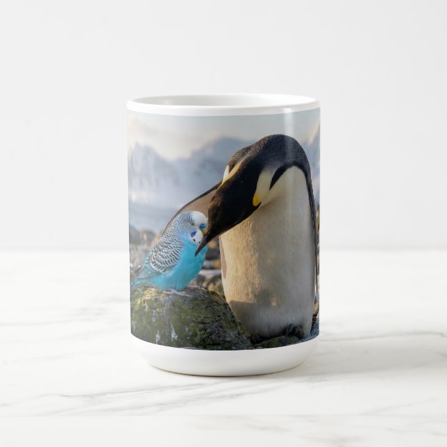 Pinguine und Sittiche Kaffeetasse (Mittel)