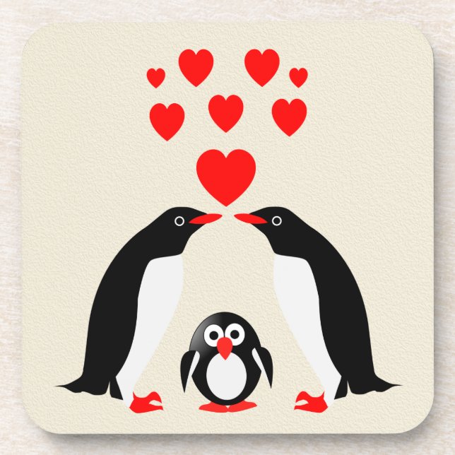 Pinguine Untersetzer (Vorderseite)