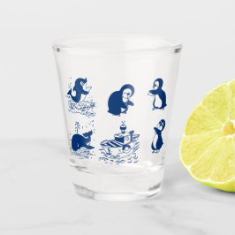 Pinguine, Wale und Dolphin Schnapsglas