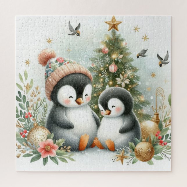 Pinguine Weihnachten (Vertikal)