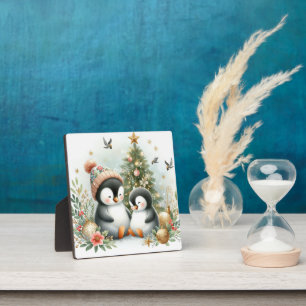 Pinguine Weihnachten Fotoplatte
