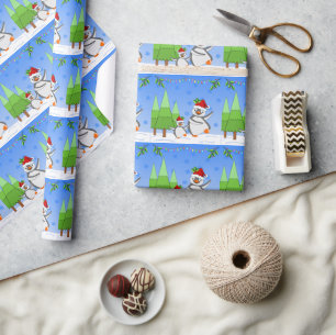 Pinguine Weihnachten Geschenkpapier