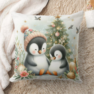 Pinguine Weihnachten Kissen