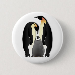 Pinguinfamilie Button
