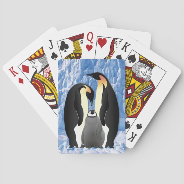 Pinguinfamilie Spielkarten (Rückseite)