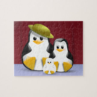 Pinguinfamilienporträt