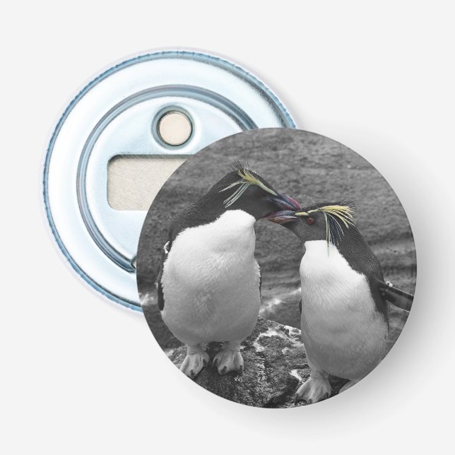 Pinguinfarbexplosion Flaschenöffner (Vorderseite)
