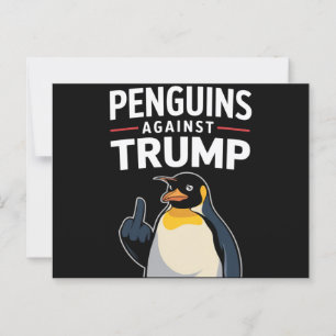 Pinguinflossen hoch Widerständige Pinguine gegen T Postkarte