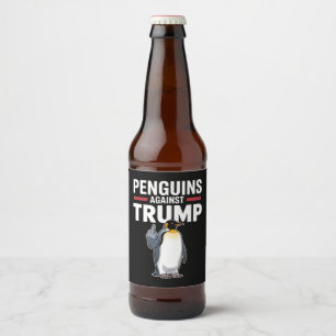 Pinguinflossen hoch widerstehen Pinguinen gegen Tr Bierflaschenetikett