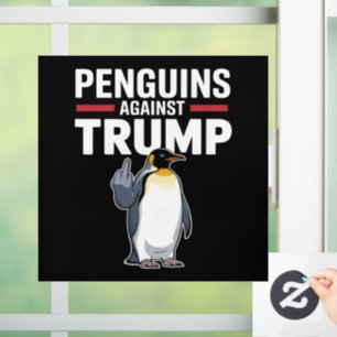 Pinguinflossen hoch widerstehen Pinguinen gegen Tr Fensteraufkleber