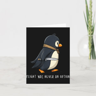 Pinguinflug war eine lustige dunkle Humoroption Karte