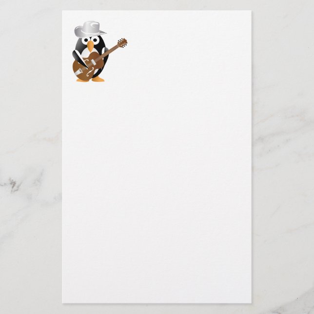 Pinguingitarrist Briefpapier (Vorderseite)