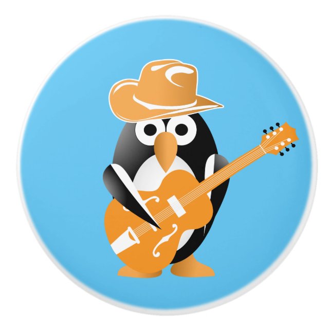 Pinguingitarrist Keramikknauf (Vorderseite)