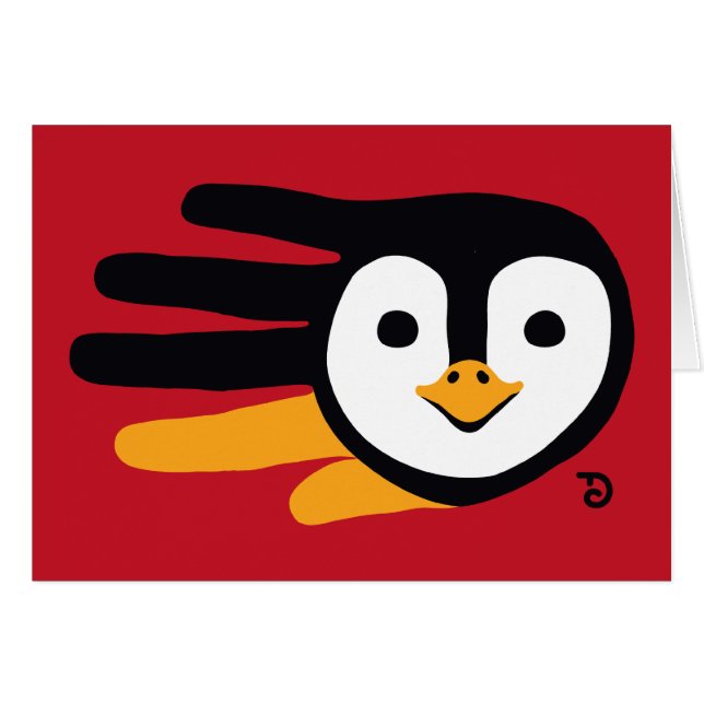 Pinguinkarte (Vorderseite (Horizontal))