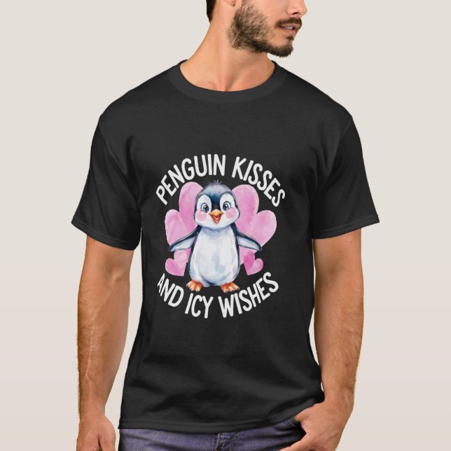 Pinguinküsse und eiskalte Wünsche T-Shirt (Vorderseite)