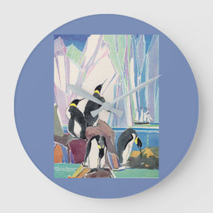 Pinguinland Große Wanduhr