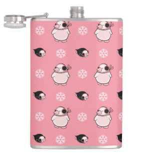 Pinguinmuster Flachmann
