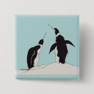 Pinguinpaar Button