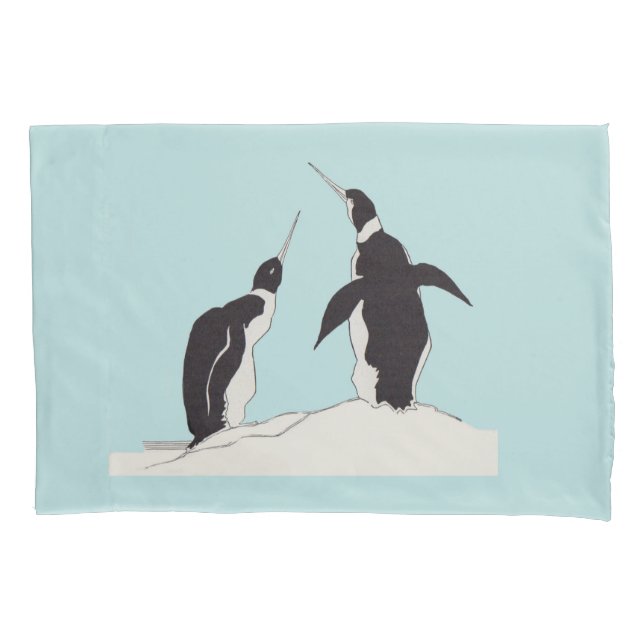 Pinguinpaar Kissenbezug (Vorderseite)