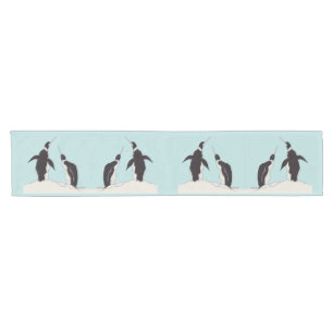 Pinguinpaar Kurzer Tischläufer