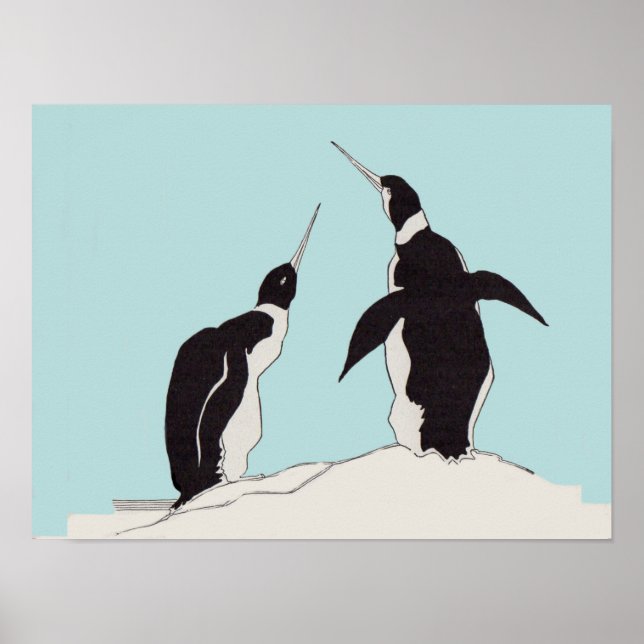 Pinguinpaar Poster (Vorne)