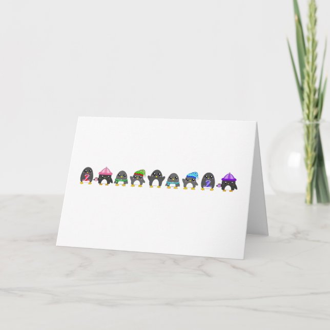 Pinguinparade Karte (Vorderseite)