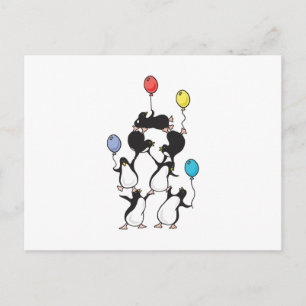Pinguinpyramide Postkarte