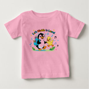 Pinguins erster Schultag Baby T-shirt